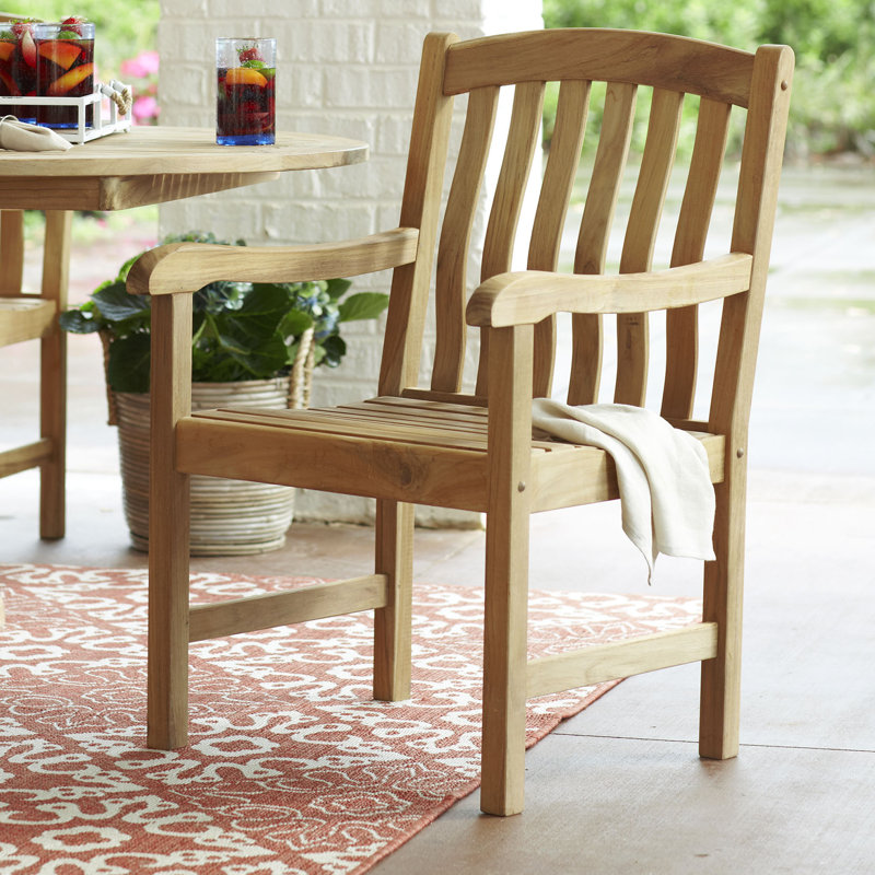 Birch Lane™ Heritage Summerton Teak Patio Dining Chair & Reviews Wayfair